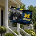 Michigan Wolverines House Flag Customized Framed Photo Blue Black Best Selling