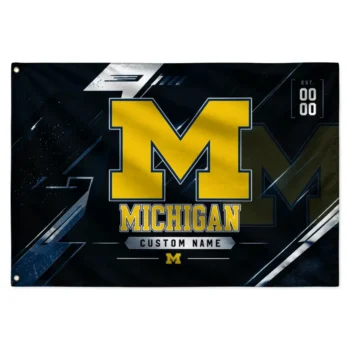 Michigan Wolverines House Flag Customized Speed Slashes Blue Best Selling