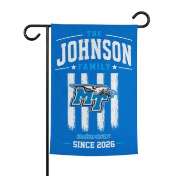 Middle Tennessee Blue Raiders Garden Flag Customized Distressed Stripes Blue Best Selling