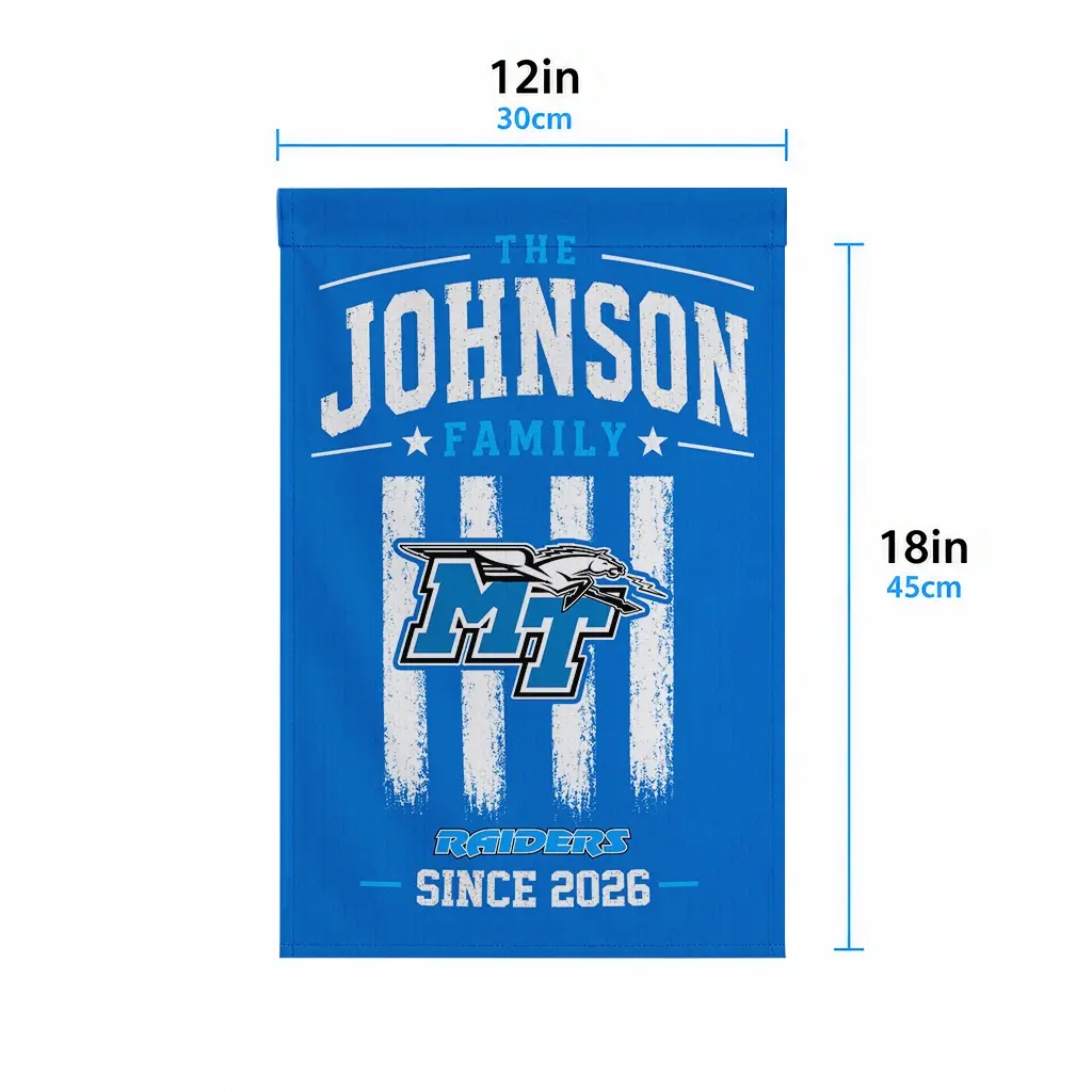Middle Tennessee Blue Raiders Garden Flag Customized Distressed Stripes Blue High Quality Middle Tennessee Blue Raiders Garden Flag Customized Distressed Stripes Blue High Quality