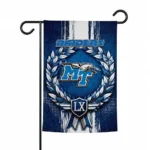 Middle Tennessee Blue Raiders Garden Flag Customized Laurel Wreath Blue Best Selling