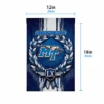 Middle Tennessee Blue Raiders Garden Flag Customized Laurel Wreath Blue Best Selling