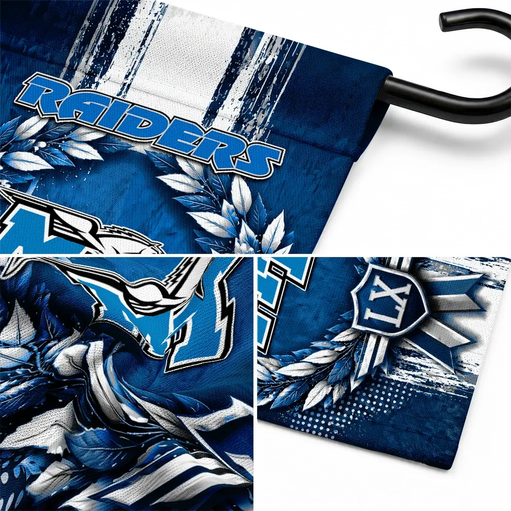 Middle Tennessee Blue Raiders Garden Flag Customized Laurel Wreath Blue Latest Model Middle Tennessee Blue Raiders Garden Flag Customized Laurel Wreath Blue Latest Model