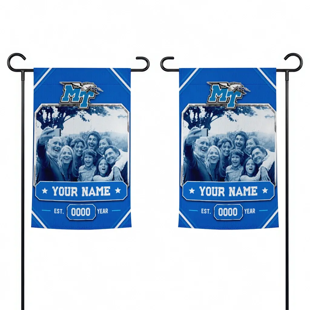 Middle Tennessee Blue Raiders Garden Flag Customized Photo Frame Blue Fashion Forward Middle Tennessee Blue Raiders Garden Flag Customized Photo Frame Blue Fashion Forward