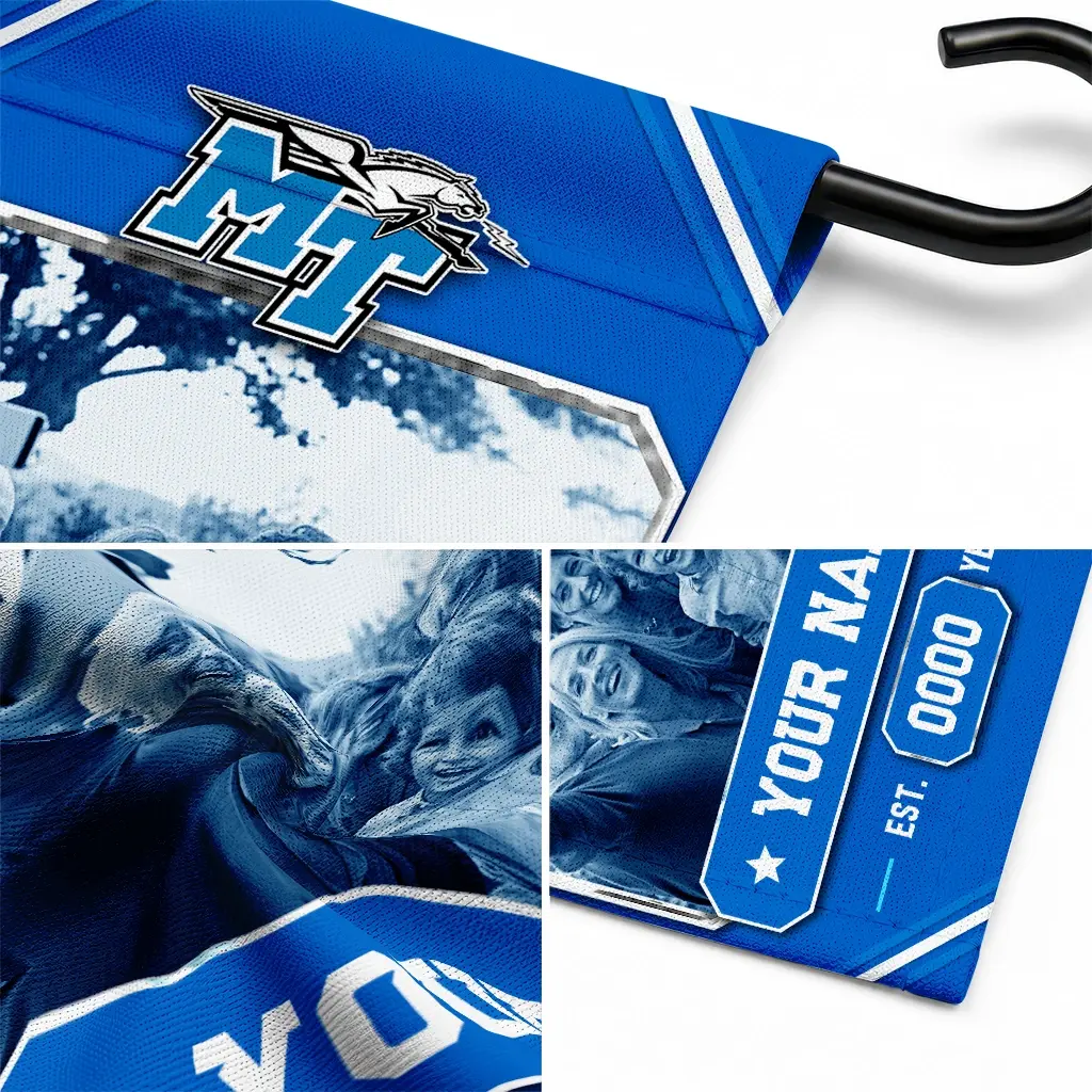 Middle Tennessee Blue Raiders Garden Flag Customized Photo Frame Blue Latest Model Middle Tennessee Blue Raiders Garden Flag Customized Photo Frame Blue Latest Model