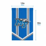 Middle Tennessee Blue Raiders Garden Flag Personalized Chevron Stripes Blue Best Selling