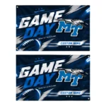 Middle Tennessee Blue Raiders House Flag Custom Action Streaks Blue Best Selling