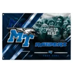 Middle Tennessee Blue Raiders House Flag Custom Diagonal Stripes Blue Best Selling
