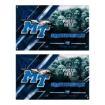 Middle Tennessee Blue Raiders House Flag Custom Diagonal Stripes Blue Best Selling