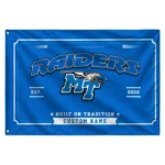 Middle Tennessee Blue Raiders House Flag Personalized Ornate Border Blue Best Selling