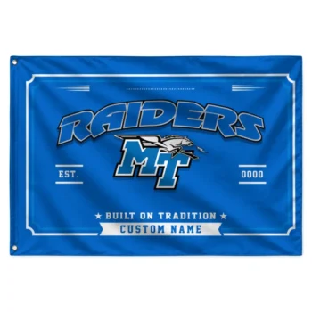 Middle Tennessee Blue Raiders House Flag Personalized Ornate Border Blue Best Selling