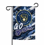 Milwaukee Brewers Garden Flag Custom Glowing Star Navy Blue Best Selling