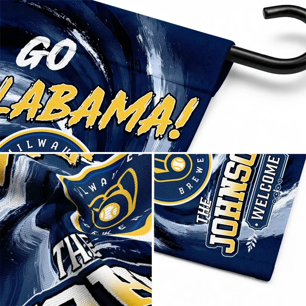 Milwaukee Brewers Garden Flag Custom Swirl Vortex Navy Blue Latest Model Milwaukee Brewers Garden Flag Custom Swirl Vortex Navy Blue Latest Model