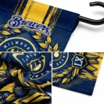 Milwaukee Brewers Garden Flag Customized Laurel Wreath Navy Blue Best Selling