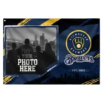 Milwaukee Brewers House Flag Customized Framed Photo Navy Blue Black Best Selling