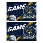 Milwaukee Brewers House Flag Personalized Tech Panels Navy Blue Best Selling