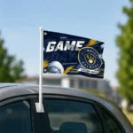 Milwaukee Brewers House Flag Personalized Tech Panels Navy Blue Best Selling