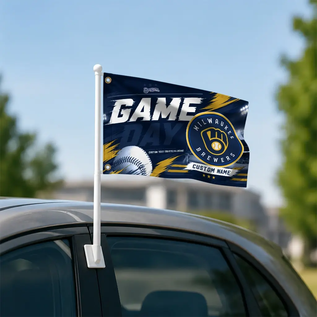 Milwaukee Brewers House Flag Personalized Tech Panels Navy Blue Latest Model Milwaukee Brewers House Flag Personalized Tech Panels Navy Blue Latest Model