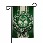 Milwaukee Bucks Garden Flag Customized Laurel Wreath Green Best Selling