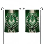 Milwaukee Bucks Garden Flag Customized Laurel Wreath Green Best Selling