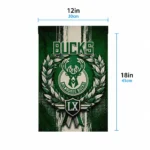 Milwaukee Bucks Garden Flag Customized Laurel Wreath Green Best Selling