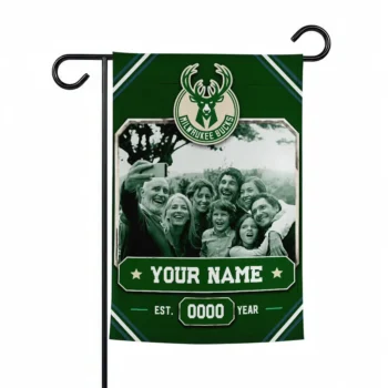 Milwaukee Bucks Garden Flag Customized Photo Frame Green Best Selling