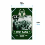Milwaukee Bucks Garden Flag Customized Photo Frame Green Best Selling