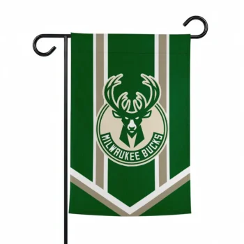 Milwaukee Bucks Garden Flag Personalized Chevron Stripes Green Best Selling