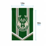 Milwaukee Bucks Garden Flag Personalized Chevron Stripes Green Best Selling