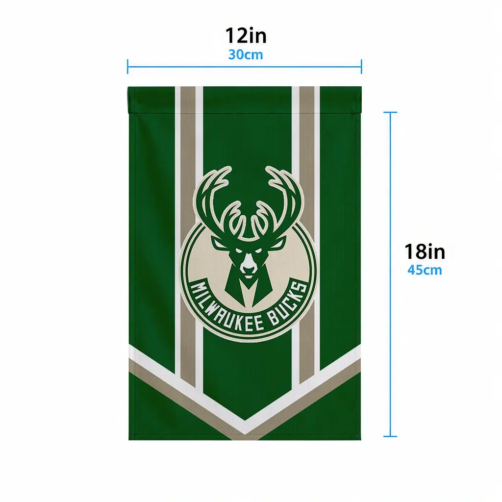Milwaukee Bucks Garden Flag Personalized Chevron Stripes Green High Quality Milwaukee Bucks Garden Flag Personalized Chevron Stripes Green High Quality