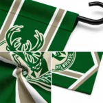Milwaukee Bucks Garden Flag Personalized Chevron Stripes Green Best Selling