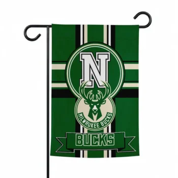 Milwaukee Bucks Garden Flag Personalized Circle Medallion Green Best Selling