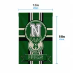 Milwaukee Bucks Garden Flag Personalized Circle Medallion Green Best Selling