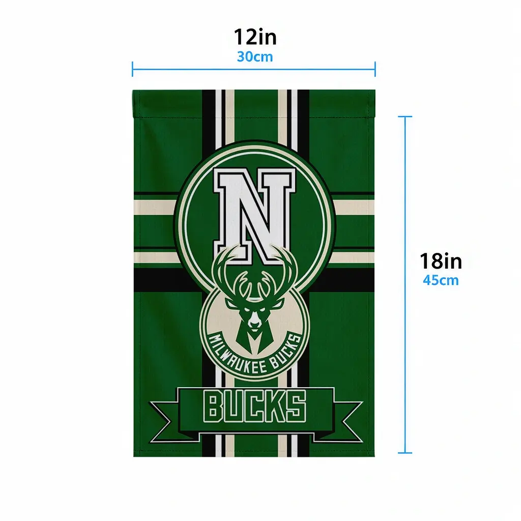 Milwaukee Bucks Garden Flag Personalized Circle Medallion Green High Quality Milwaukee Bucks Garden Flag Personalized Circle Medallion Green High Quality