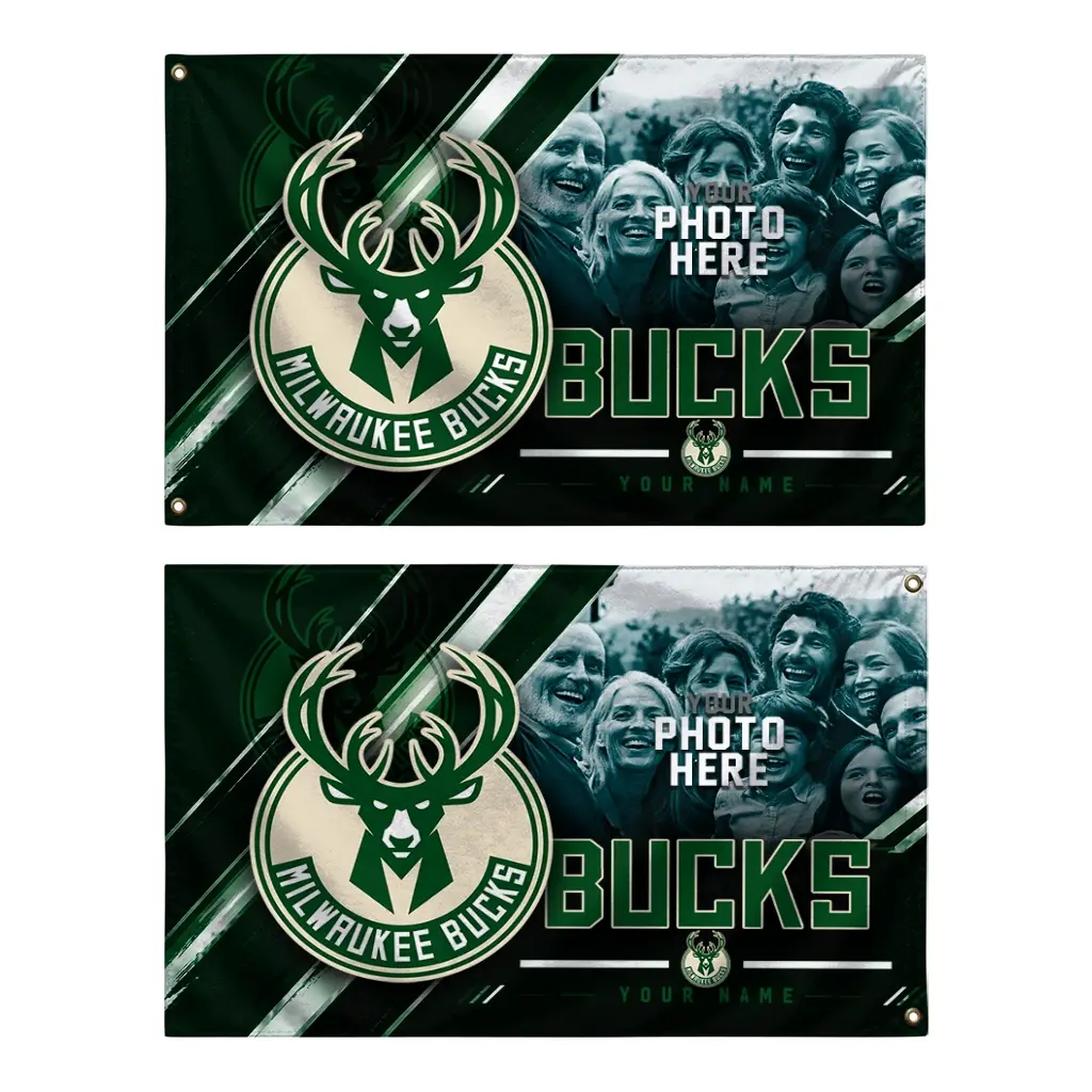 Milwaukee Bucks House Flag Custom Diagonal Stripes Green Fashion Forward Milwaukee Bucks House Flag Custom Diagonal Stripes Green Fashion Forward