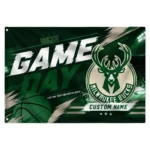 Milwaukee Bucks House Flag Custom Energy Brushstrokes Green Best Selling