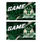 Milwaukee Bucks House Flag Custom Energy Brushstrokes Green Best Selling