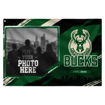 Milwaukee Bucks House Flag Customized Framed Photo Green Black Best Selling