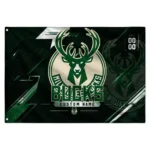 Milwaukee Bucks House Flag Customized Speed Slashes Green Best Selling