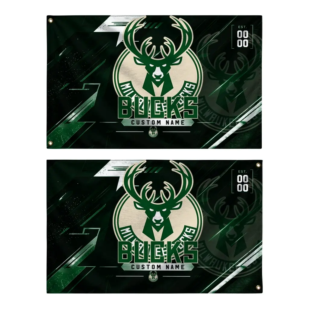 Milwaukee Bucks House Flag Customized Speed Slashes Green Fashion Forward Milwaukee Bucks House Flag Customized Speed Slashes Green Fashion Forward