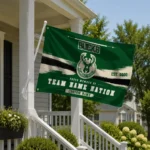 Milwaukee Bucks House Flag Personalized Brushed Streaks Green Best Selling