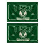 Milwaukee Bucks House Flag Personalized Ornate Border Green Best Selling