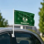 Milwaukee Bucks House Flag Personalized Ornate Border Green Best Selling