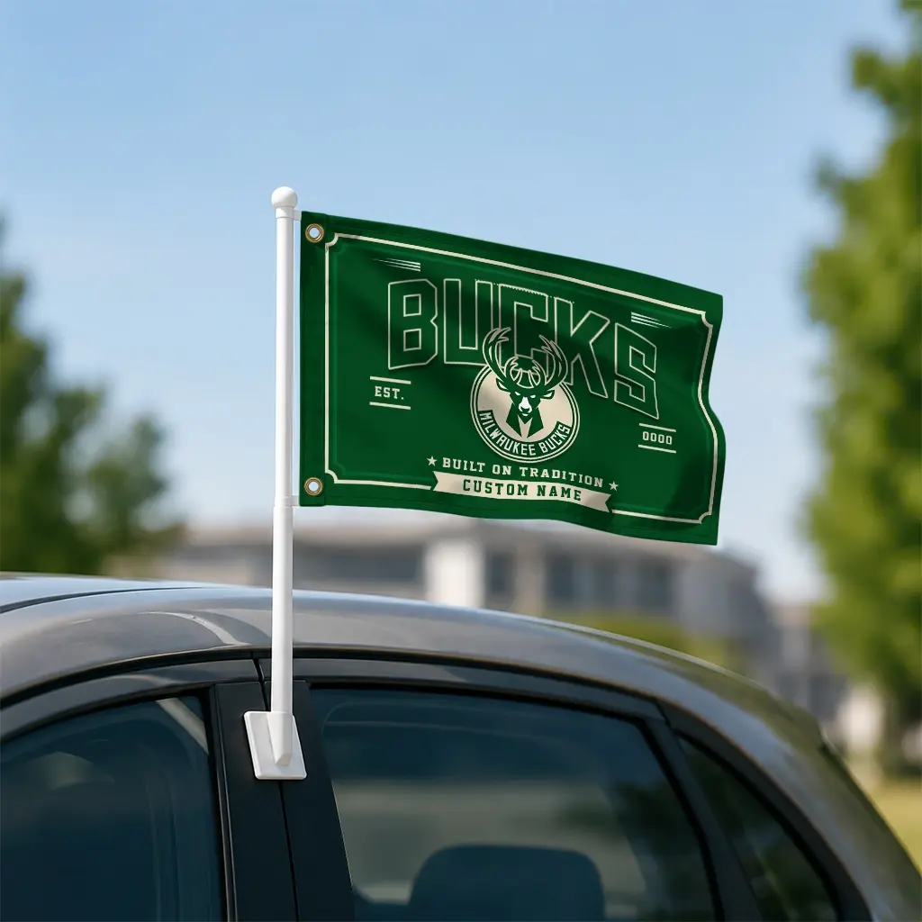 Milwaukee Bucks House Flag Personalized Ornate Border Green Latest Model Milwaukee Bucks House Flag Personalized Ornate Border Green Latest Model