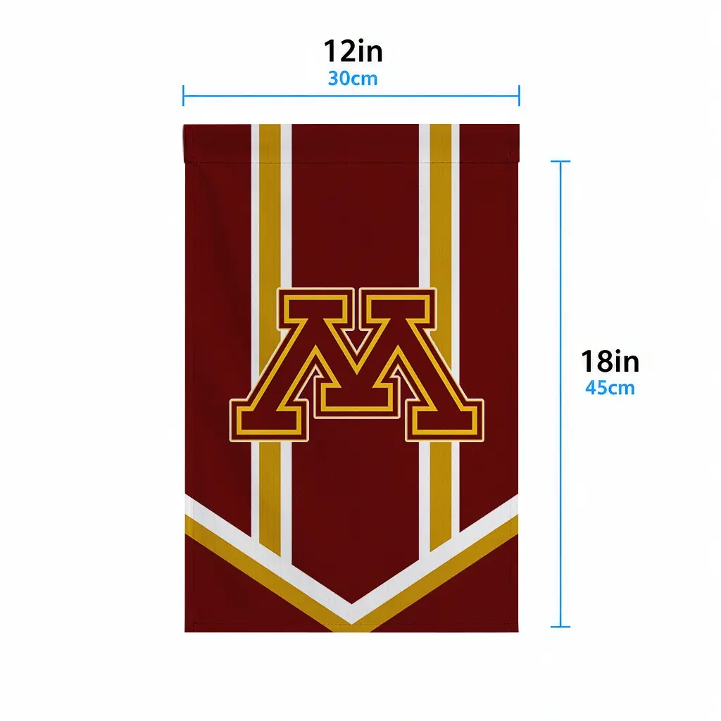 Minnesota Golden Gophers Garden Flag Custom Chevron Stripes Maroon High Quality Minnesota Golden Gophers Garden Flag Custom Chevron Stripes Maroon High Quality