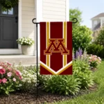 Minnesota Golden Gophers Garden Flag Custom Chevron Stripes Maroon Best Selling