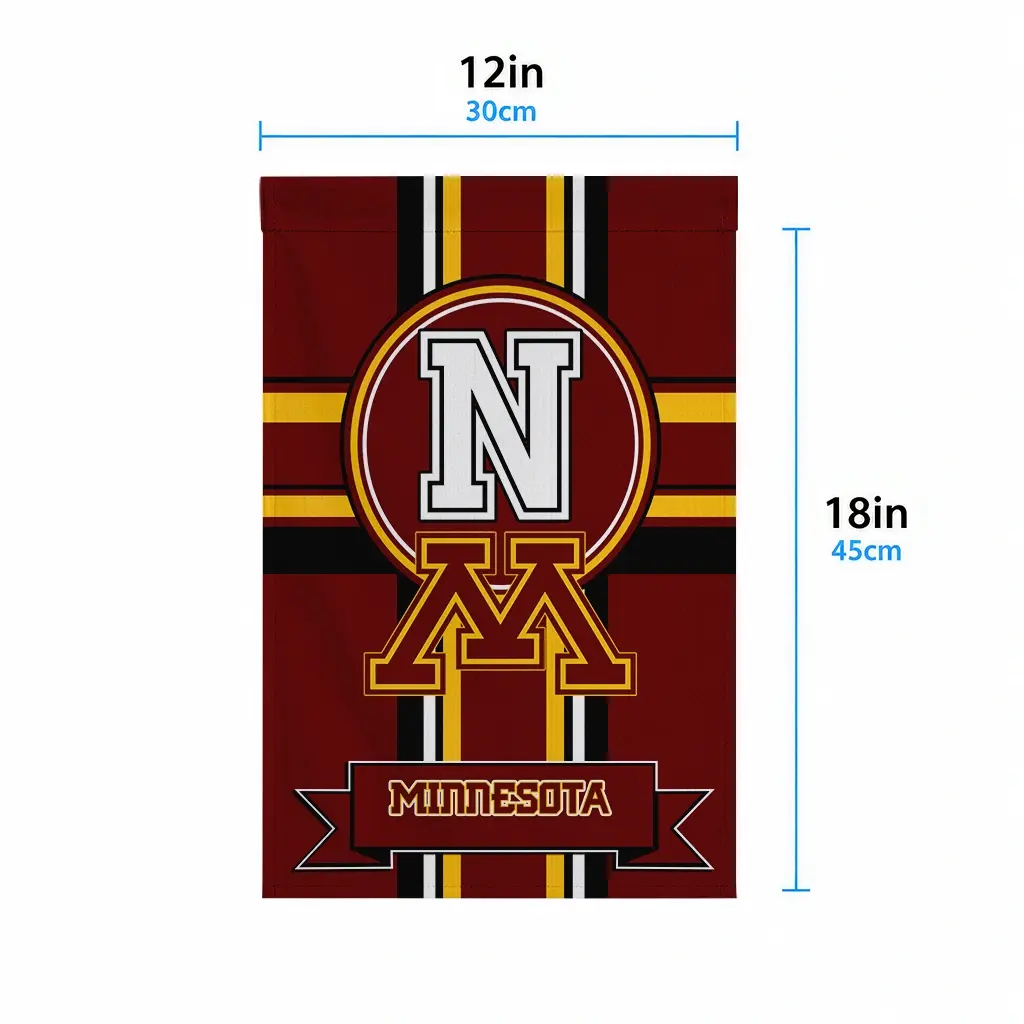 Minnesota Golden Gophers Garden Flag Custom Circle Medallion Maroon High Quality Minnesota Golden Gophers Garden Flag Custom Circle Medallion Maroon High Quality
