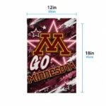 Minnesota Golden Gophers Garden Flag Customized Glowing Star Maroon Best Selling