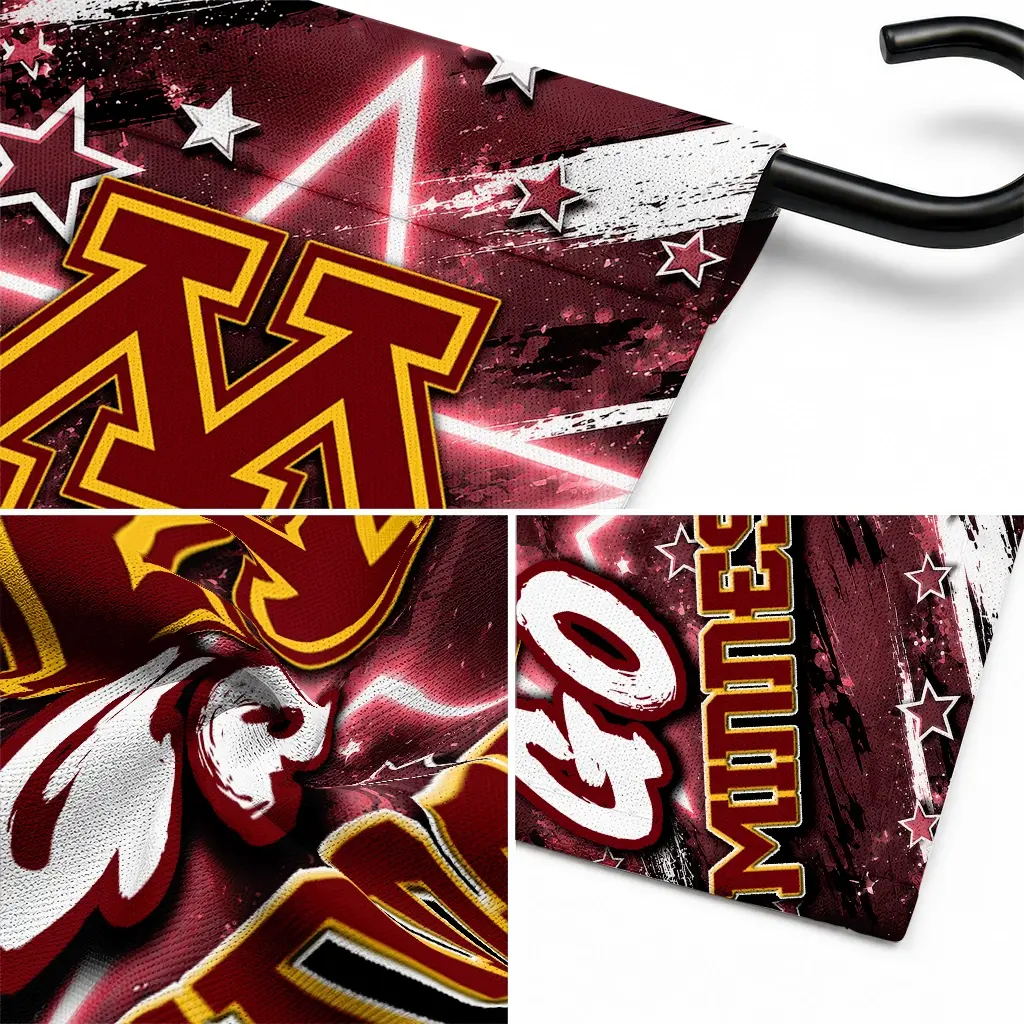 Minnesota Golden Gophers Garden Flag Customized Glowing Star Maroon Latest Model Minnesota Golden Gophers Garden Flag Customized Glowing Star Maroon Latest Model