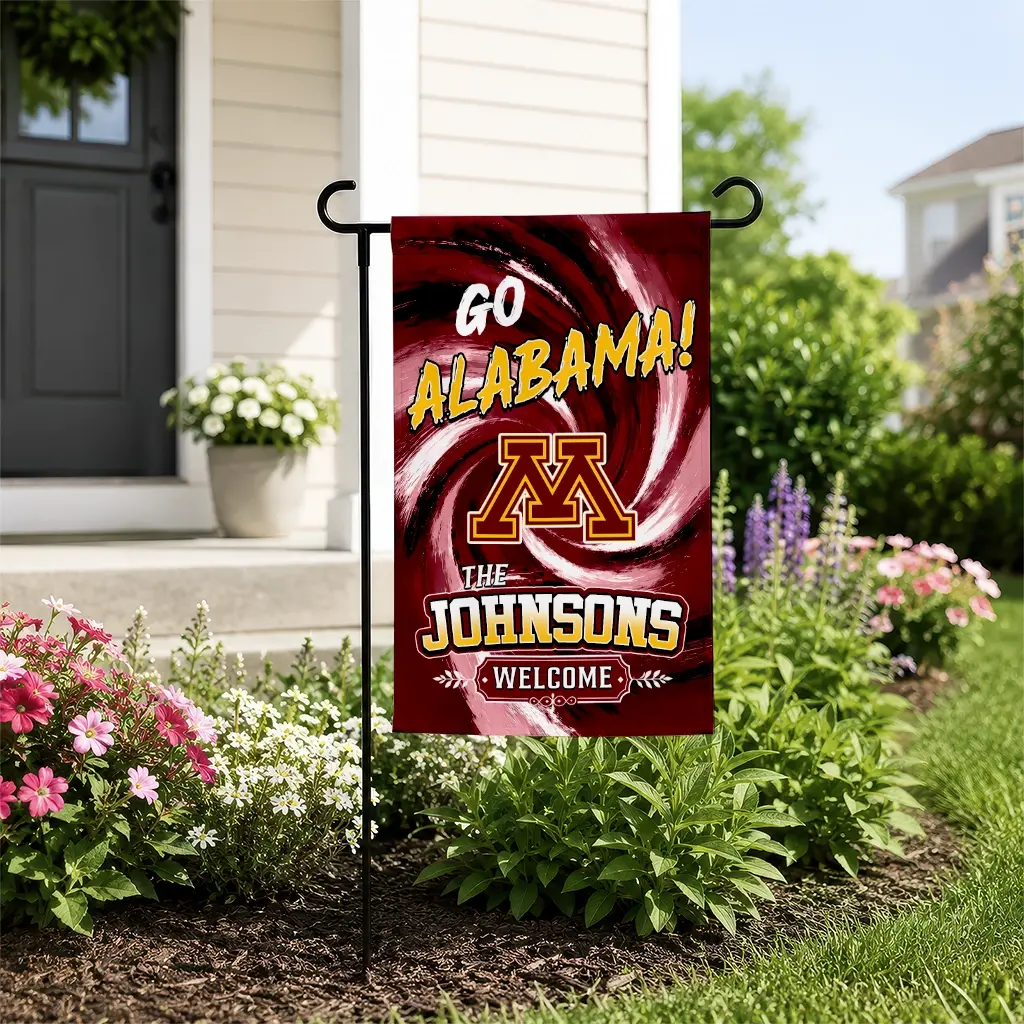 Minnesota Golden Gophers Garden Flag Customized Swirl Vortex Maroon New Arrival Minnesota Golden Gophers Garden Flag Customized Swirl Vortex Maroon New Arrival